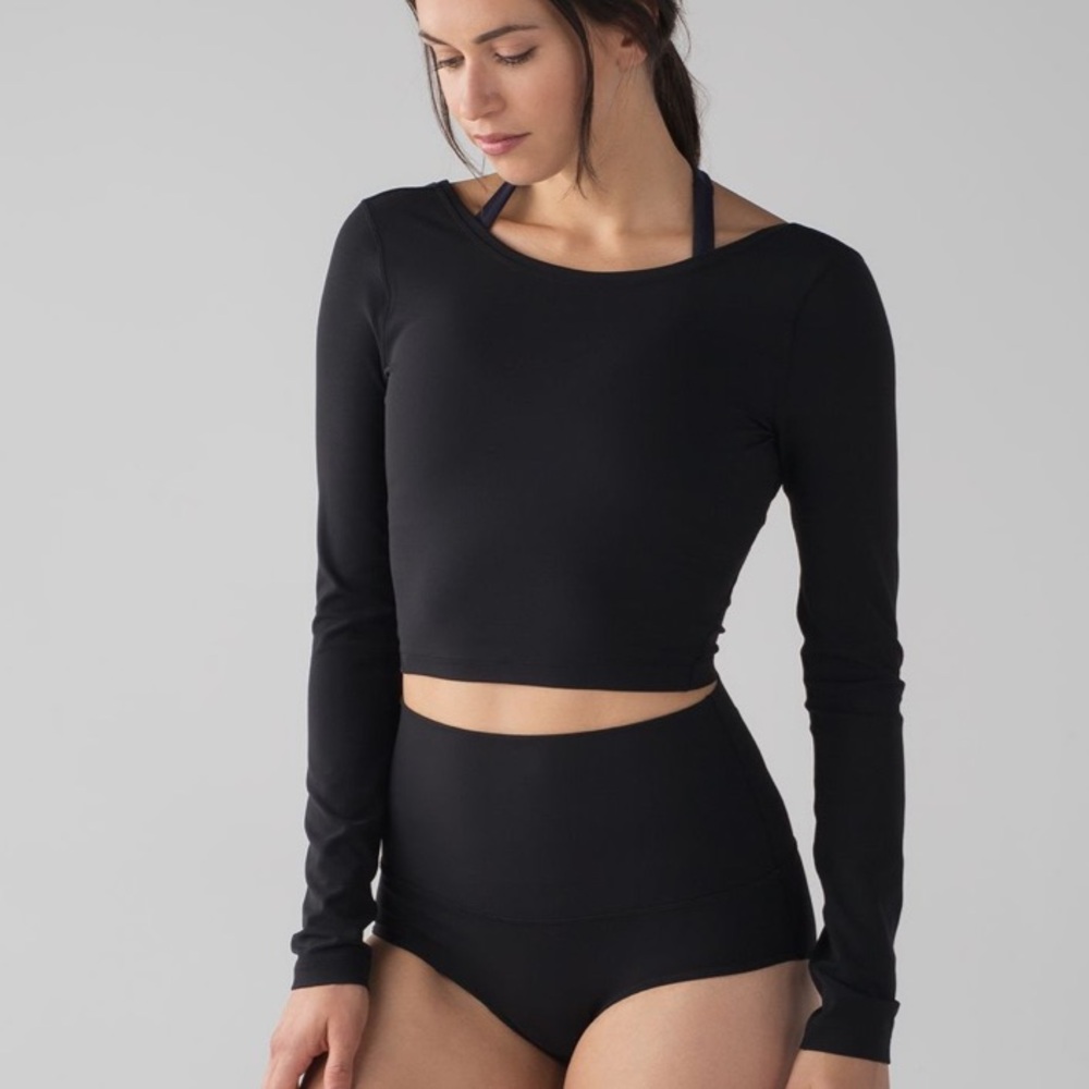 LULULEMON ARISE CROPPED LS TOP/SZ 8